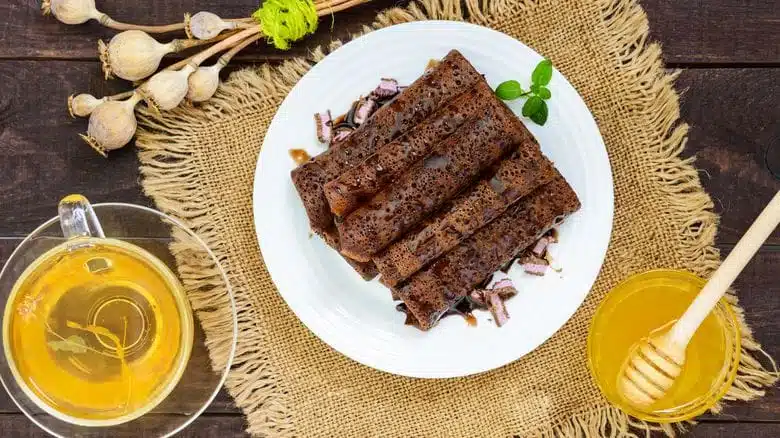 Crêpes au pavot et au chocolat
