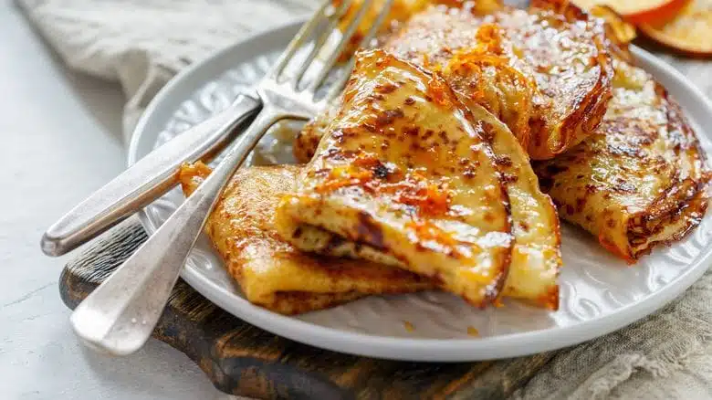 Crêpes au sirop de rhum à l'orange