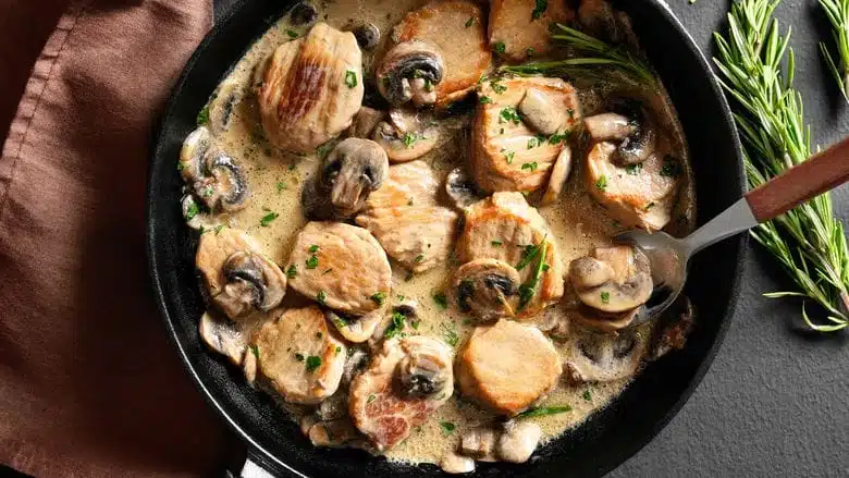 Médaillon de porc aux champignons