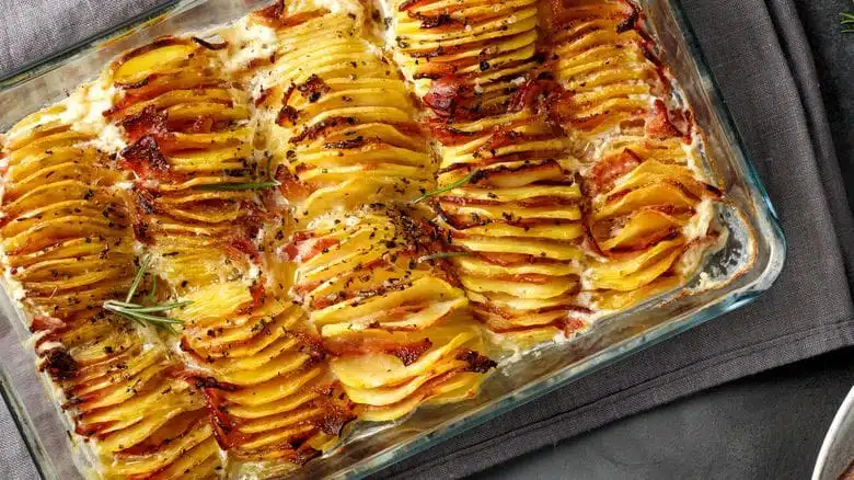 Pommes de terre au bacon et au fromage de chèvre