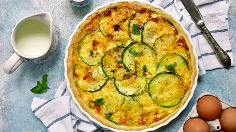 Tarte à la courgette et au fromage de brebis