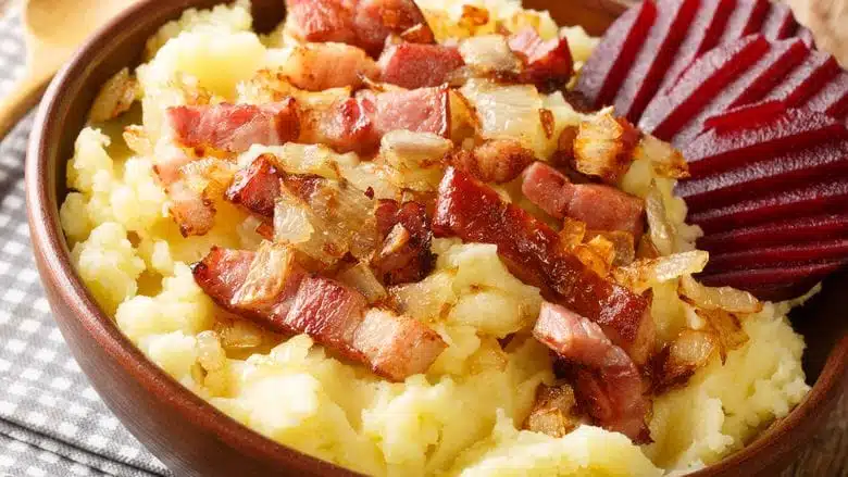 Purée de pommes de terre à la poitrine de porc