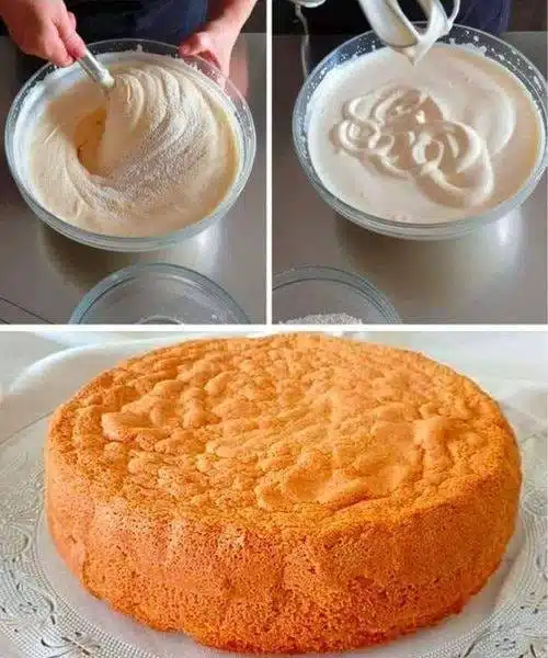 Gâteau éponge aux trois ingrédients