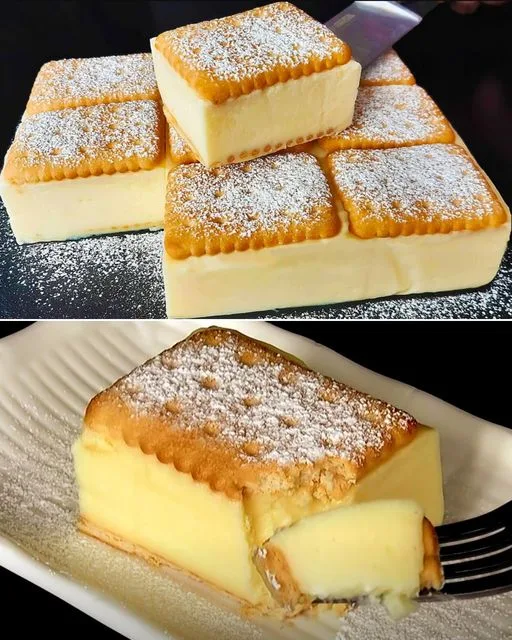 Carrés Crémeux aux Biscuits