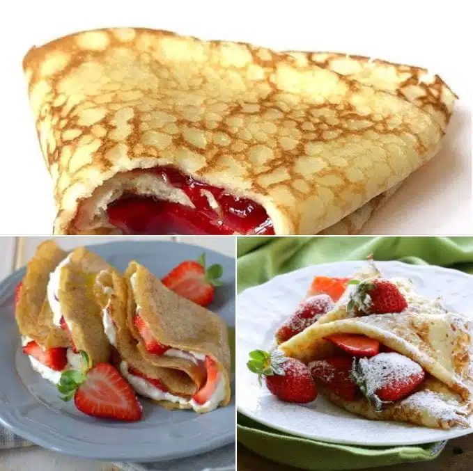 Crêpes aux Fraises et Ricotta
