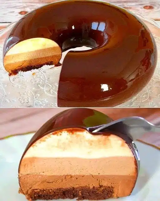 Gâteau aux Trois Mousses au Chocolat