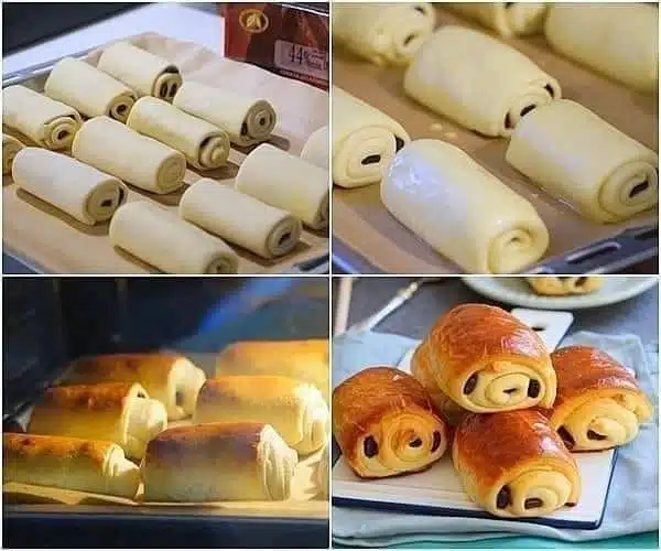 Petits Pains au Chocolat Briochés (Chocolatine)