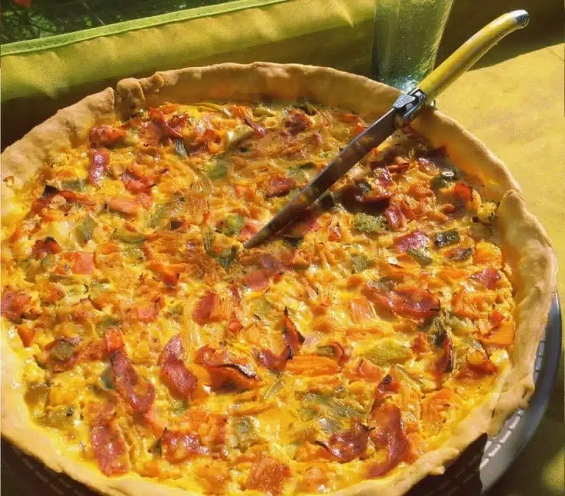Tarte aux poivrons grillés et au chorizo