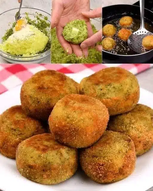 Boulettes de Fromage au Brocoli avec Sauce au Citron