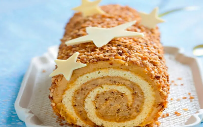 Bûche de Noël au Café et au Praliné