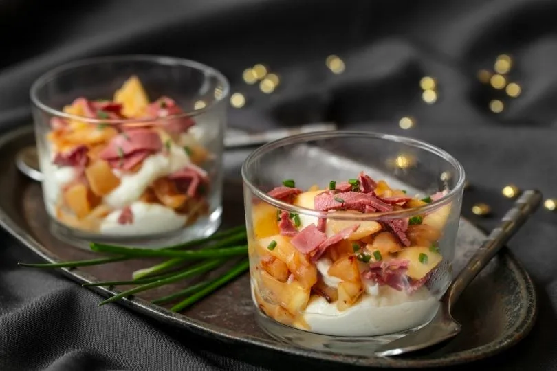 VERRINES DE NOËL POMME MAGRET DE CANARD