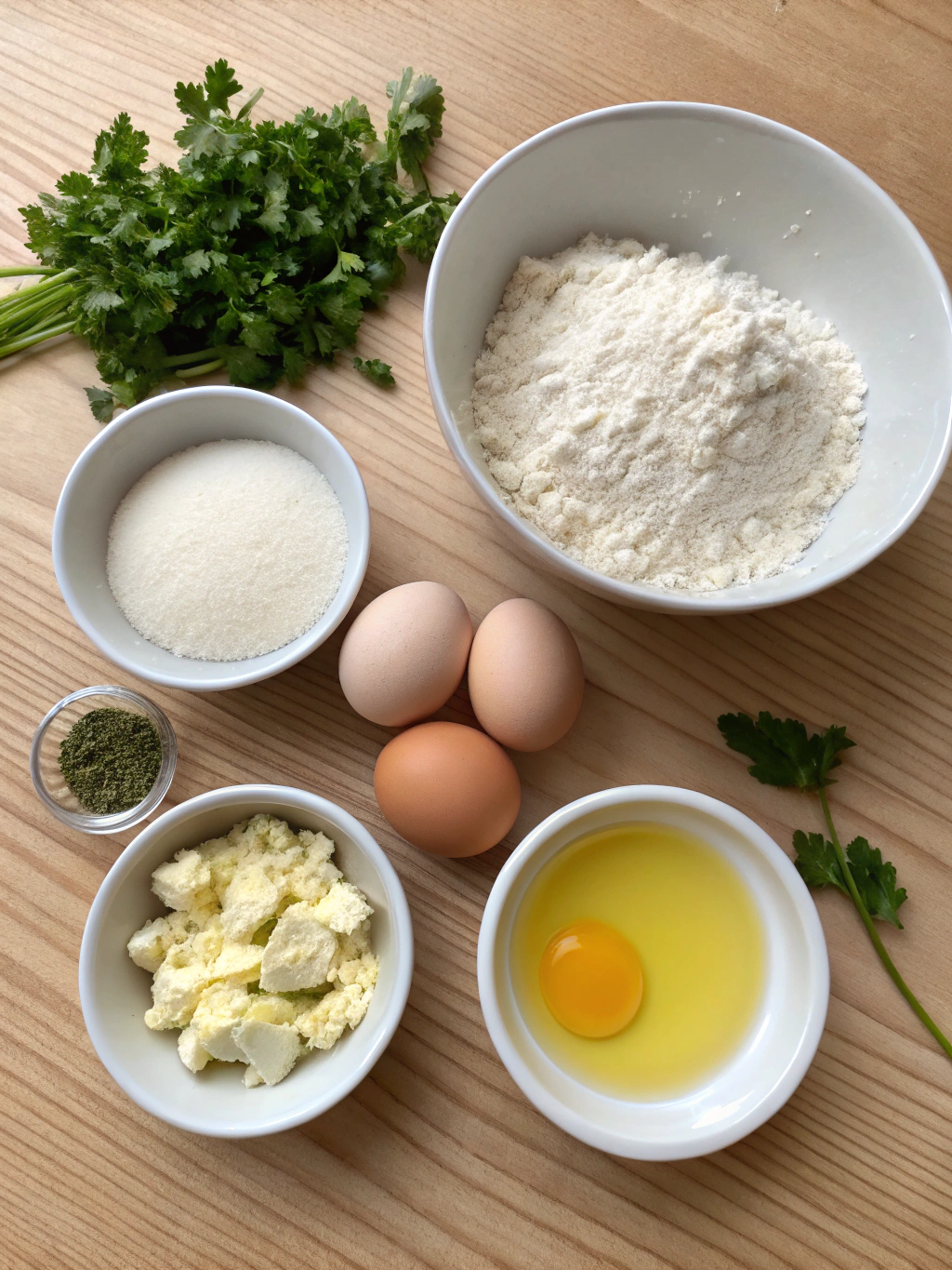 Ingrédients pour préparer une pâte à ravioles maison