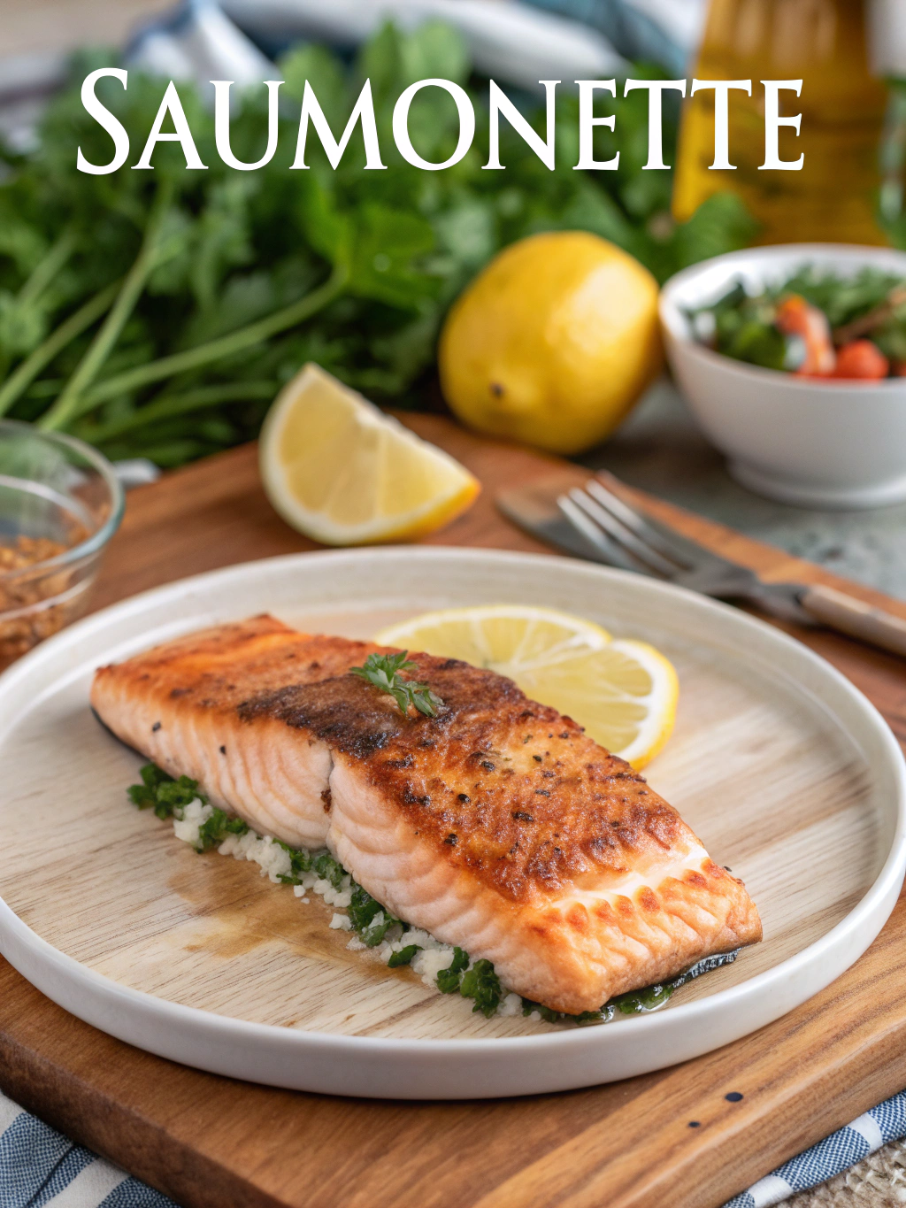 Découvrez la saumonette cuisson poêle, dorée au beurre et citron, servie chaude avec du persil frais pour un plat simple et savoureux.