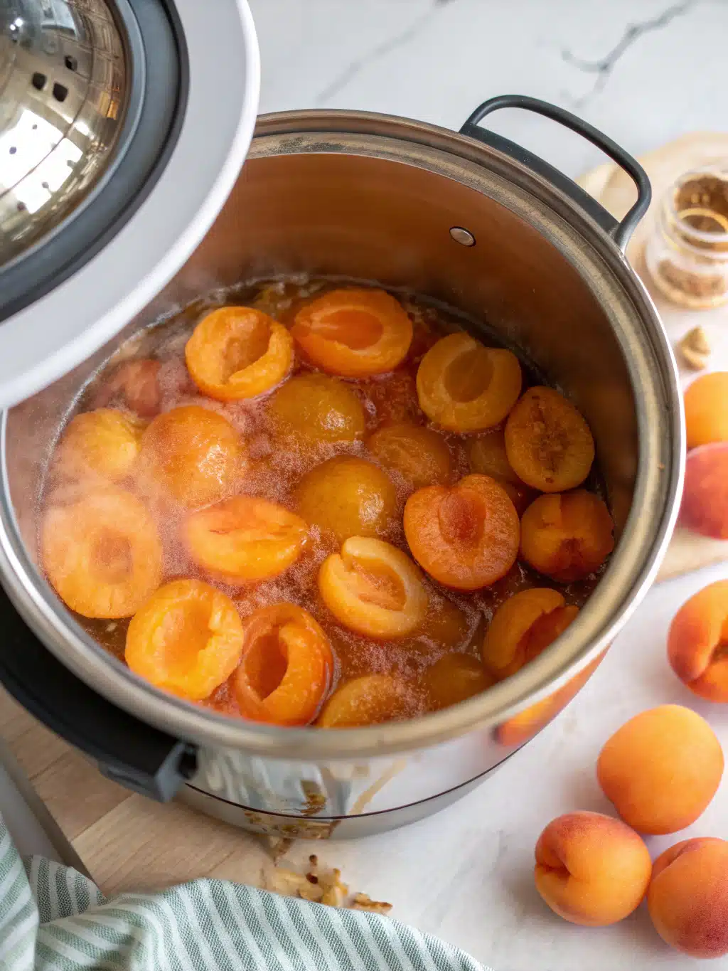 Easy step to make confiture abricot thermomix sans sucre Recipe