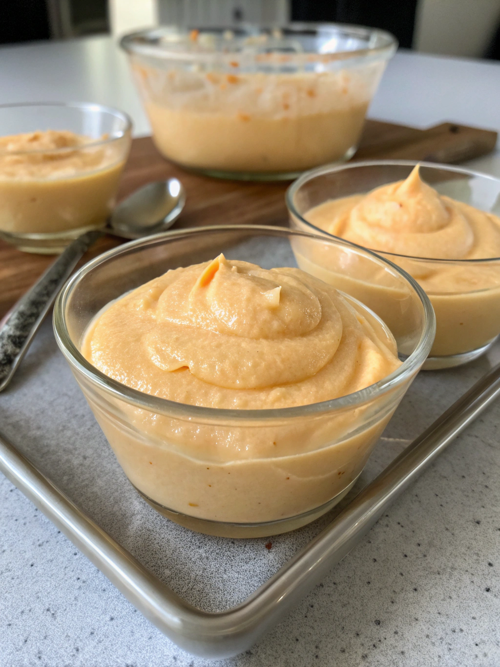Une mousse abricot sans cuisson à base d’abricots mûrs, légère et onctueuse, servie bien fraîche en verrine pour un dessert d’été tout en finesse.