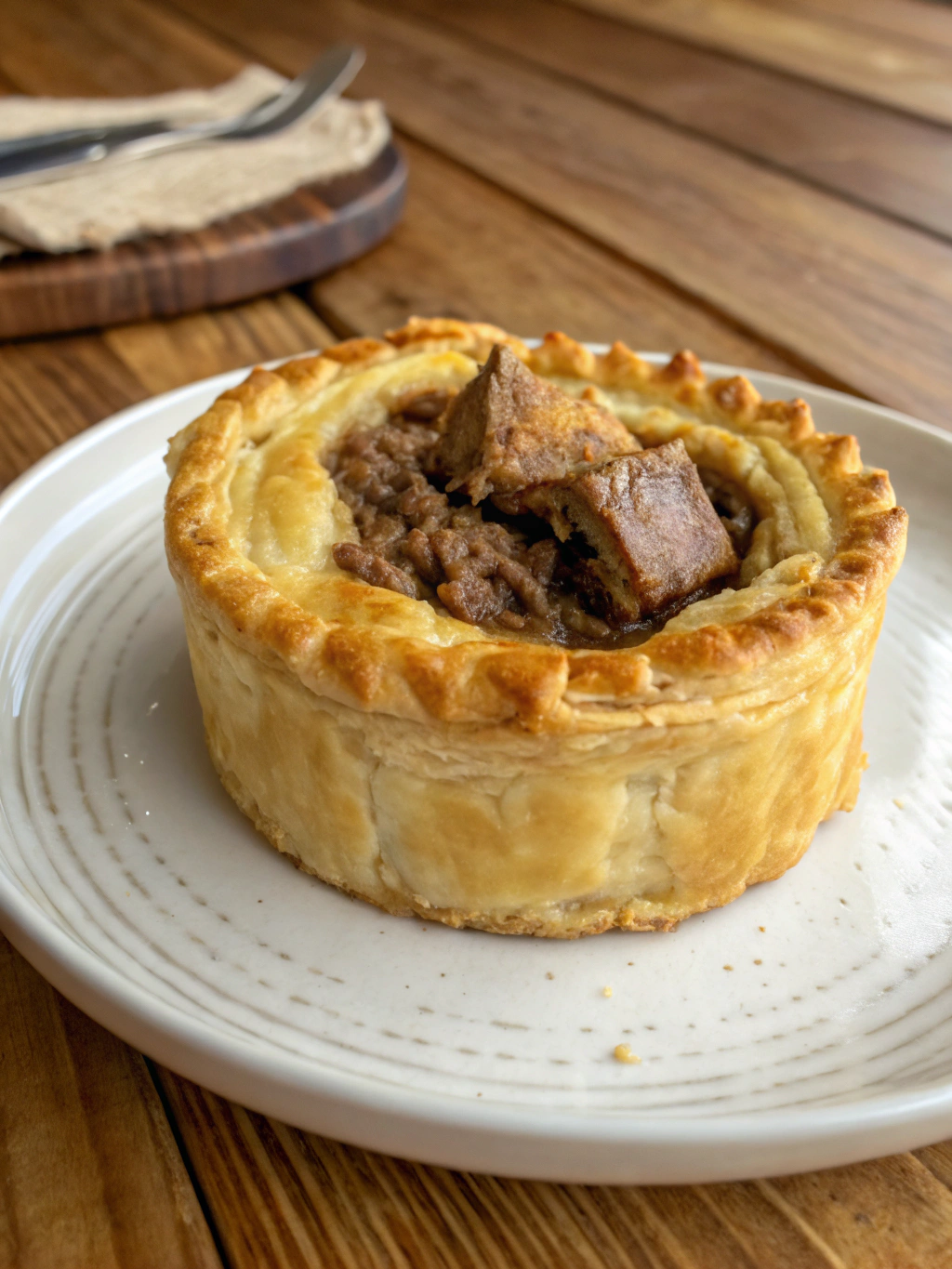 Savourez ce délicieux pâté berger à base d'épaule d'agneau, gratiné au four dans une pâte brisée croustillante et dorée à souhait