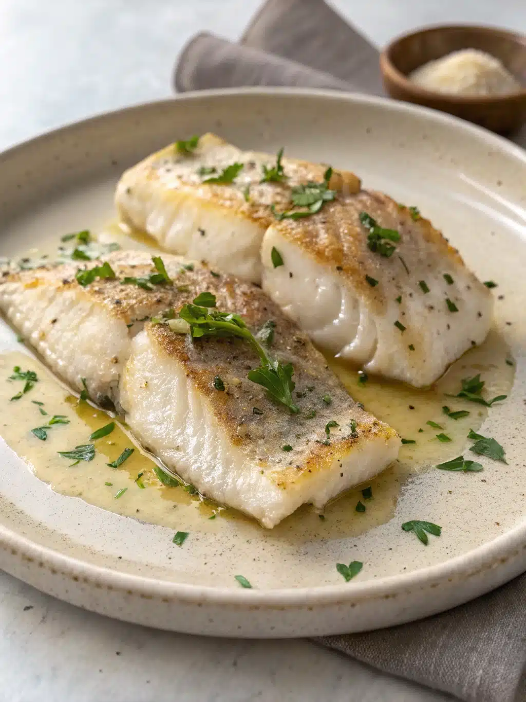 Ce poisson au four associe cabillaud tendre, tomates cerises et herbes de Provence, servi chaud avec du riz ou des légumes vapeur.
