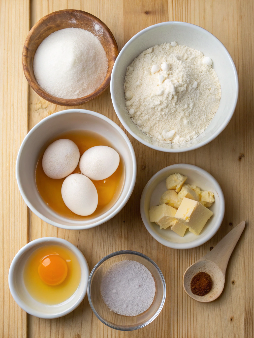 Ingrédients pour préparer un gâteau éponge facile