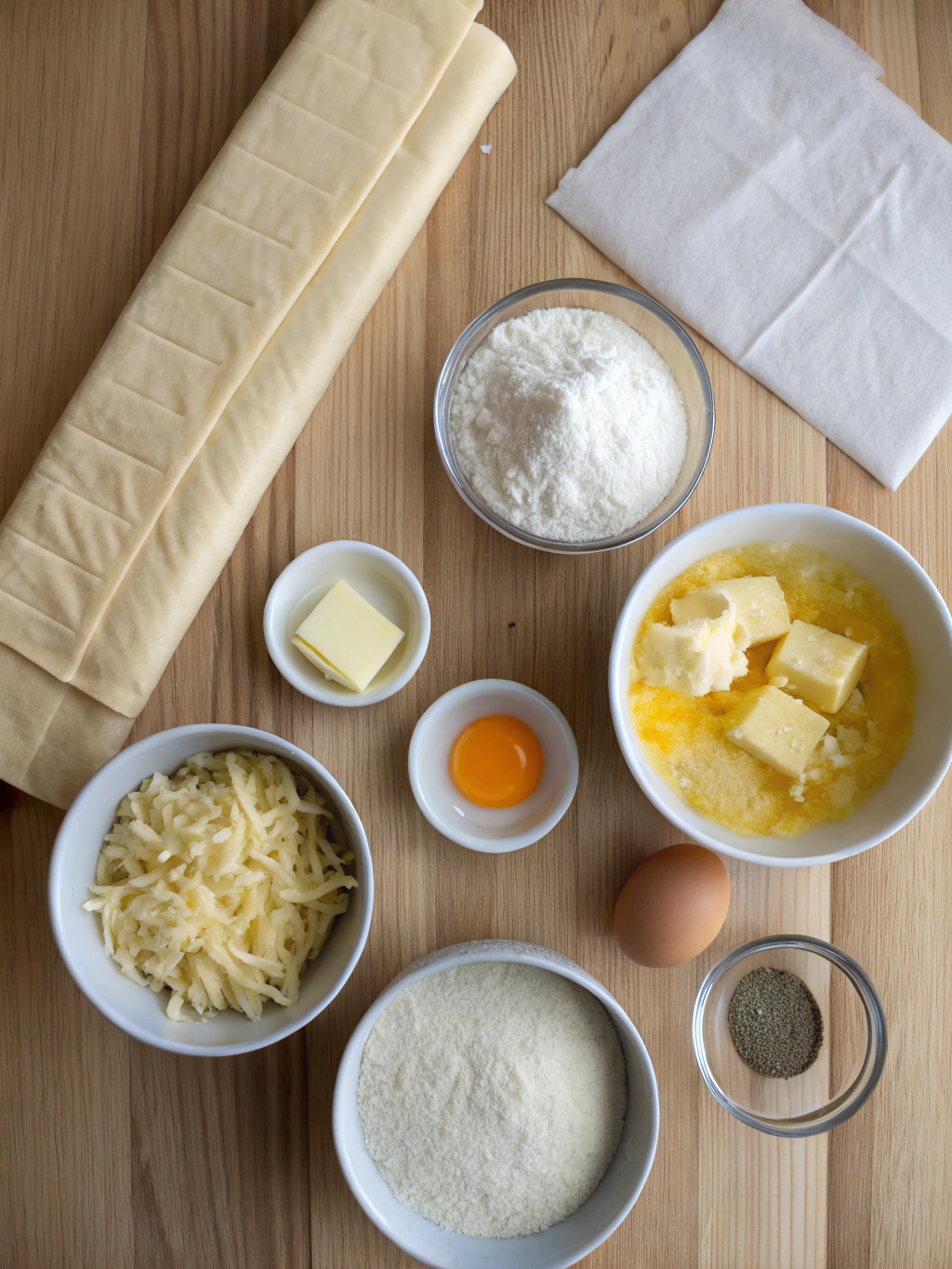 Ingrédients pour préparer des vols au vent au fromage maison