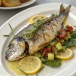 Découvrez cette recette facile de dorade citron four, un plat savoureux où la dorade est rôtie avec citron, ail et herbes pour un repas plein de fraîcheur.