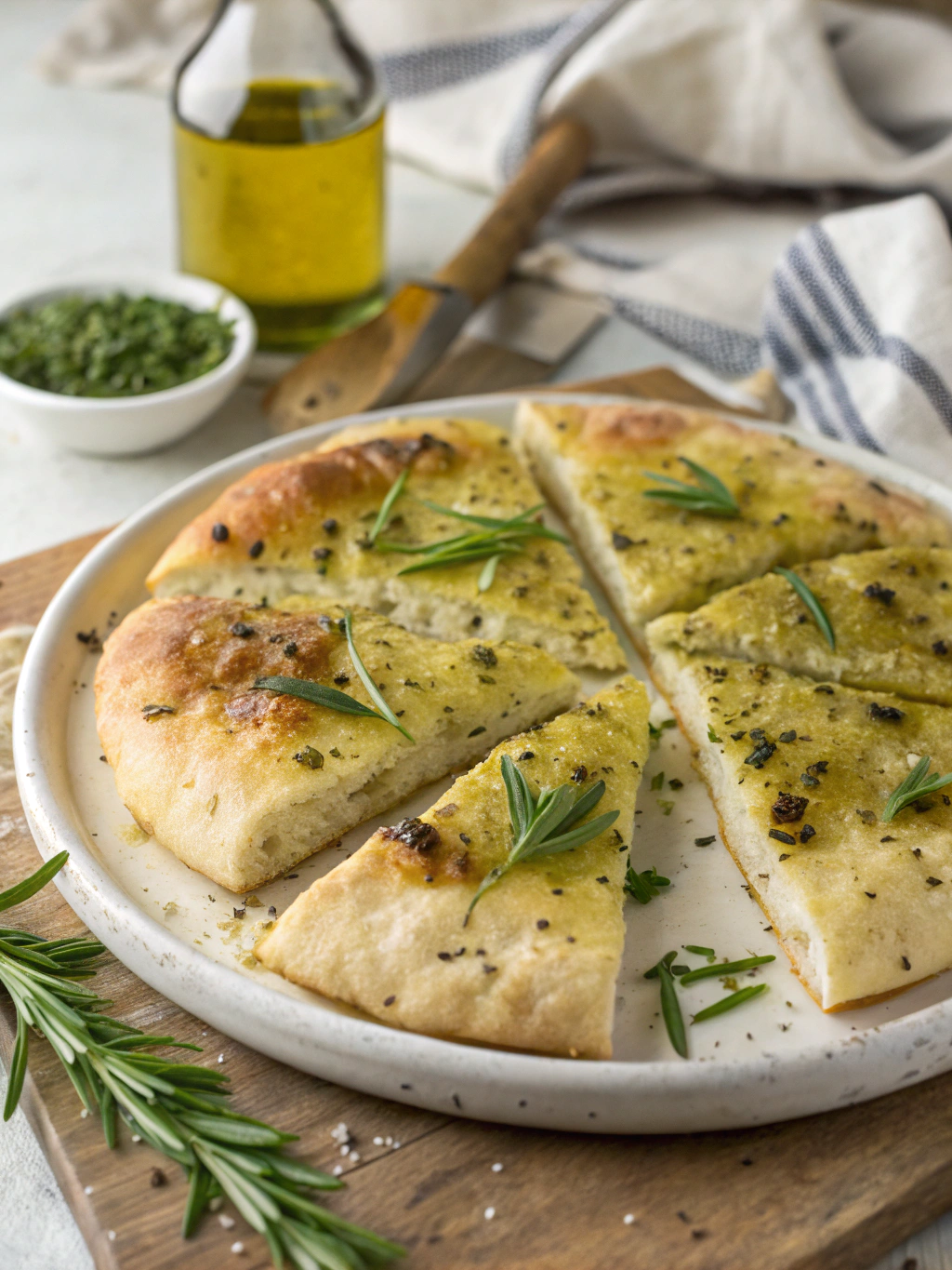Découvrez une délicieuse focaccia poêle au romarin, croustillante et moelleuse, cuite à la poêle et parfaite à partager pour l'apéritif ou en accompagnement.