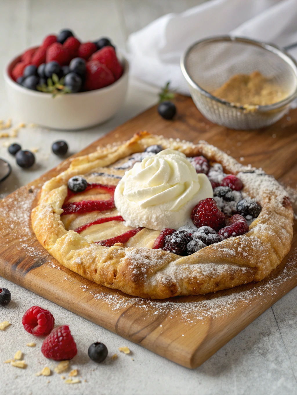 Cette galette crème sûre moelleuse, cuite à la poêle avec beurre et farine, se savoure chaude, garnie de légumes ou de fromage fondant.