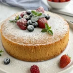 Découvrez ce gâteau éponge facile aux œufs, moelleux et doré, parfait servi nature ou garni de fruits pour un dessert léger et savoureux.