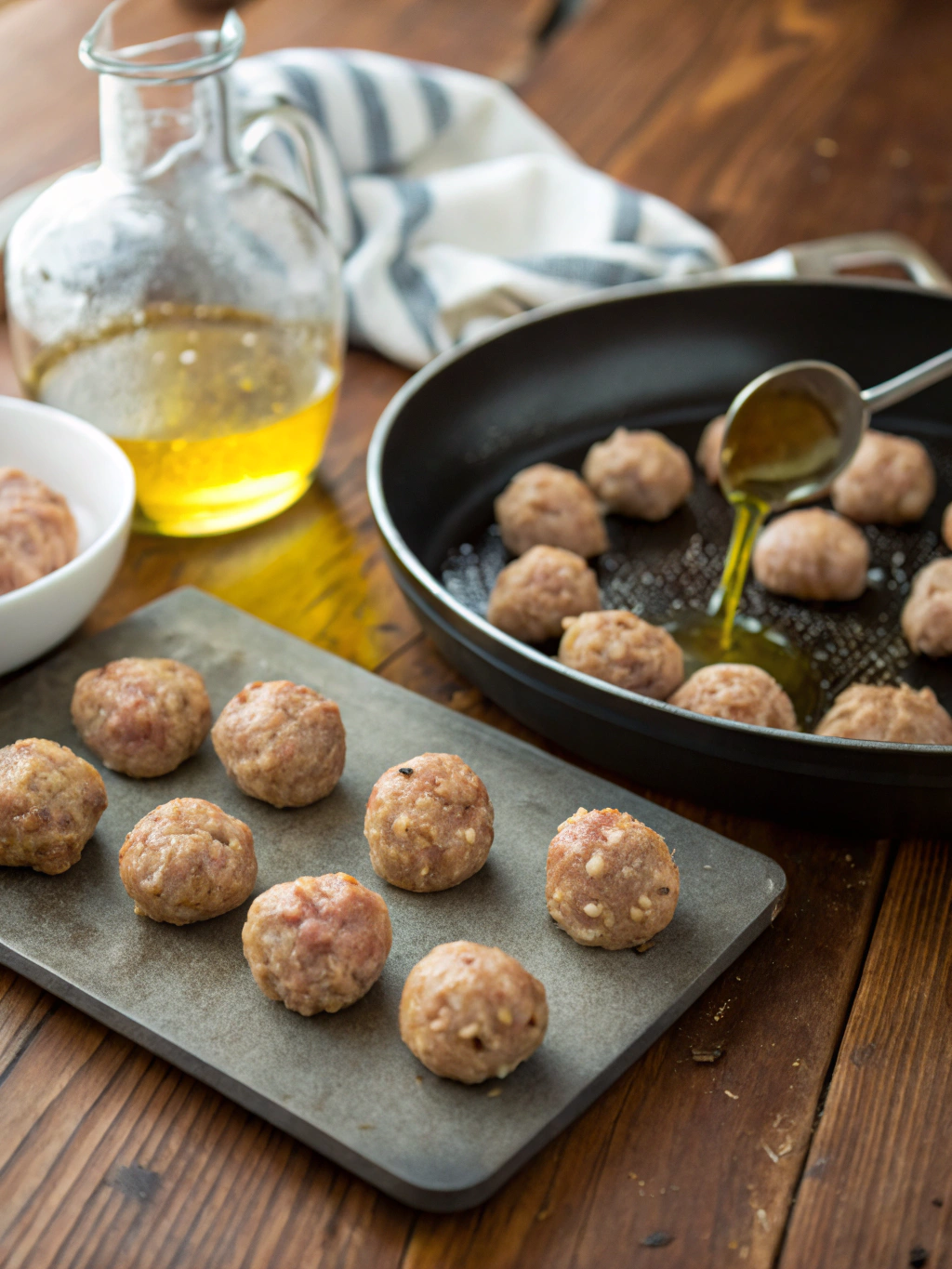 Préparation de la sauce pour boulettes de poulet maison