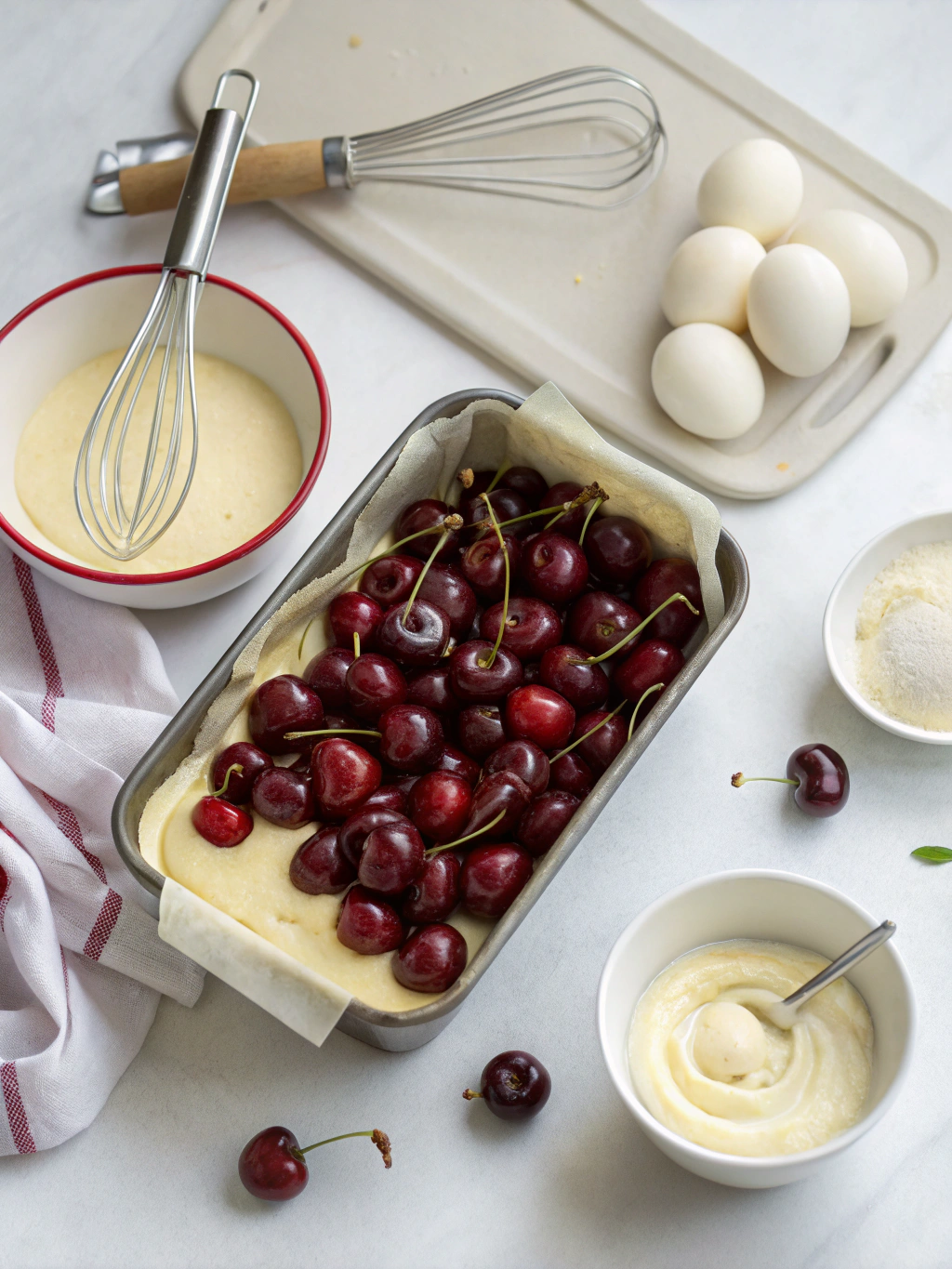 Préparation de la pâte à clafoutis sans sucre ajouté