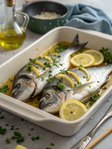 Découvrez cette recette facile de dorade citron four, un plat savoureux où la dorade est rôtie avec citron, ail et herbes pour un repas plein de fraîcheur.