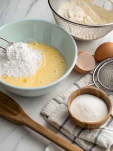 Découvrez ce gâteau éponge facile aux œufs, moelleux et doré, parfait servi nature ou garni de fruits pour un dessert léger et savoureux.