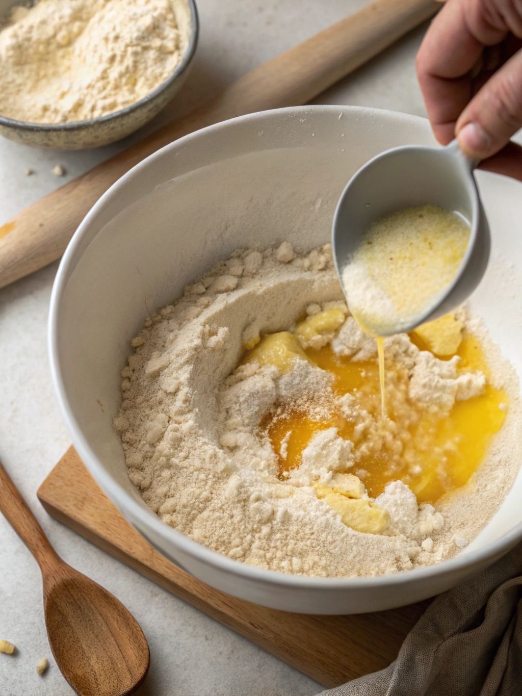Préparation de la pâte à galette crème sûre étape par étape