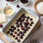 Savourez un clafoutis cerise diabetique léger, aux cerises noires fraîches et vanille, gratiné au four pour un dessert gourmand et sain.