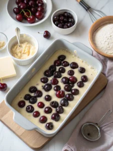 Savourez un clafoutis cerise diabetique léger, aux cerises noires fraîches et vanille, gratiné au four pour un dessert gourmand et sain.