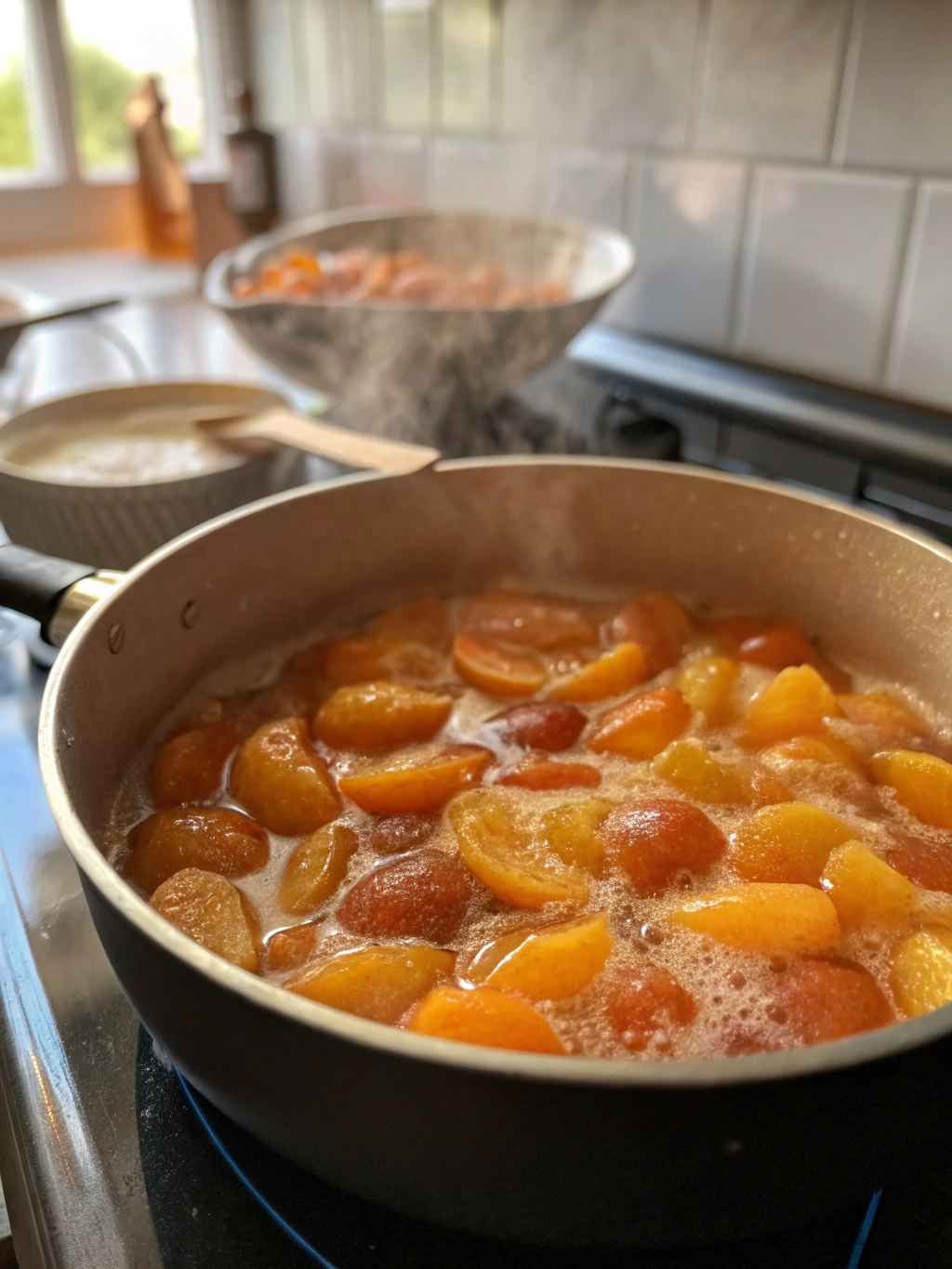 Réalisez une savoureuse confiture abricot Thermomix à base d'abricots bien mûrs, cuite doucement et prête à tartiner sur du pain frais