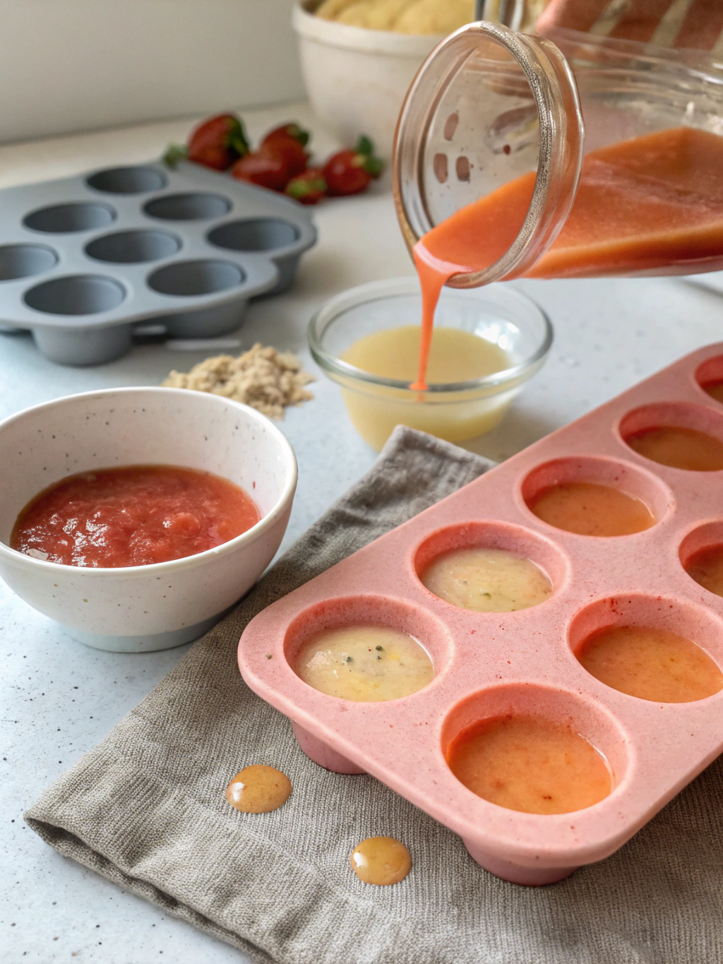 Gummies maison colorés prêts à déguster