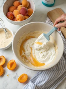 Une mousse abricot sans cuisson à base d’abricots mûrs, légère et onctueuse, servie bien fraîche en verrine pour un dessert d’été tout en finesse.
