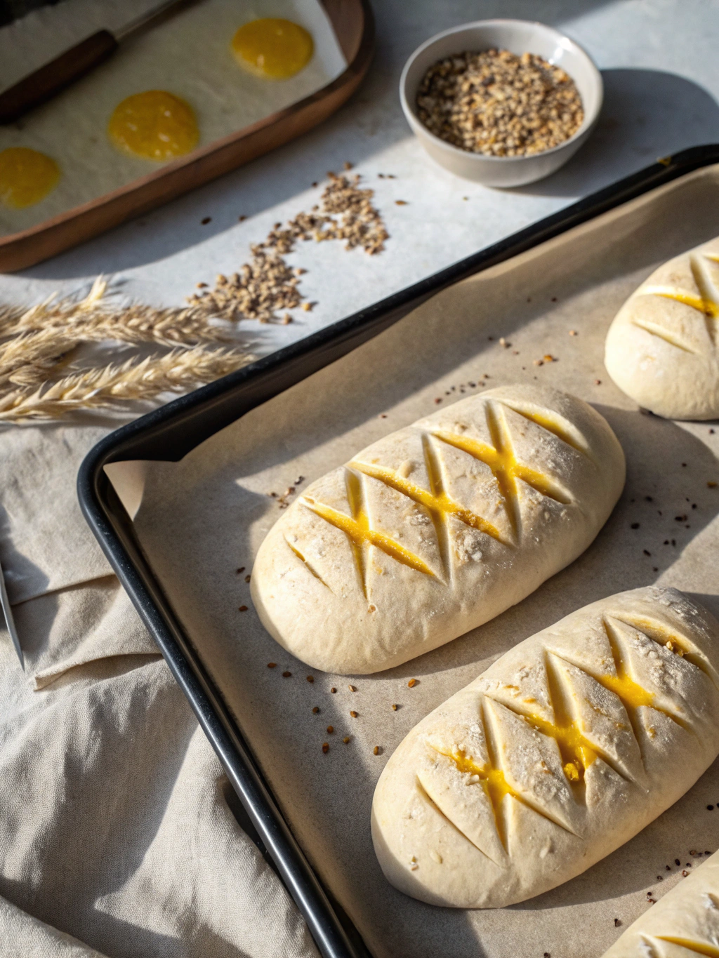 Découvrez notre recette de pain turc moelleux à base de farine de blé, doré au jaune d’œuf et parfait servi tiède en accompagnement ou en sandwich.
