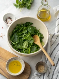 Savourez une salade diabétique équilibrée avec filet de poulet grillé, jeunes pousses d’épinards et feta allégée, servie avec une vinaigrette légère.